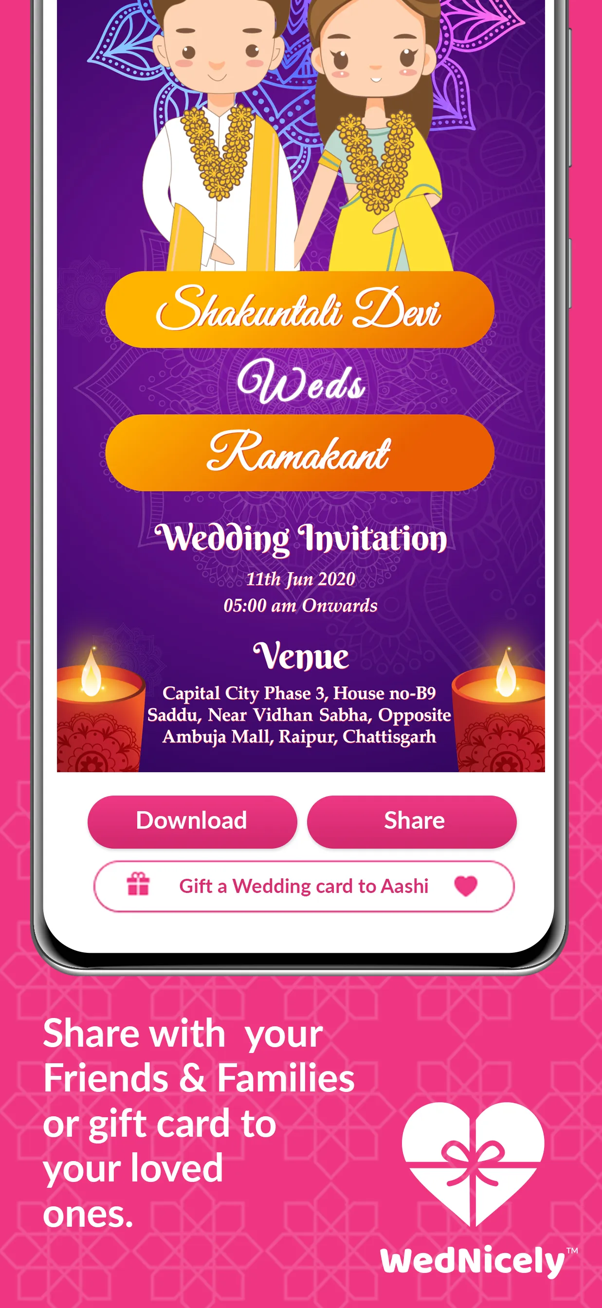 Shaadi & Engagement Card Maker | Indus Appstore | Screenshot