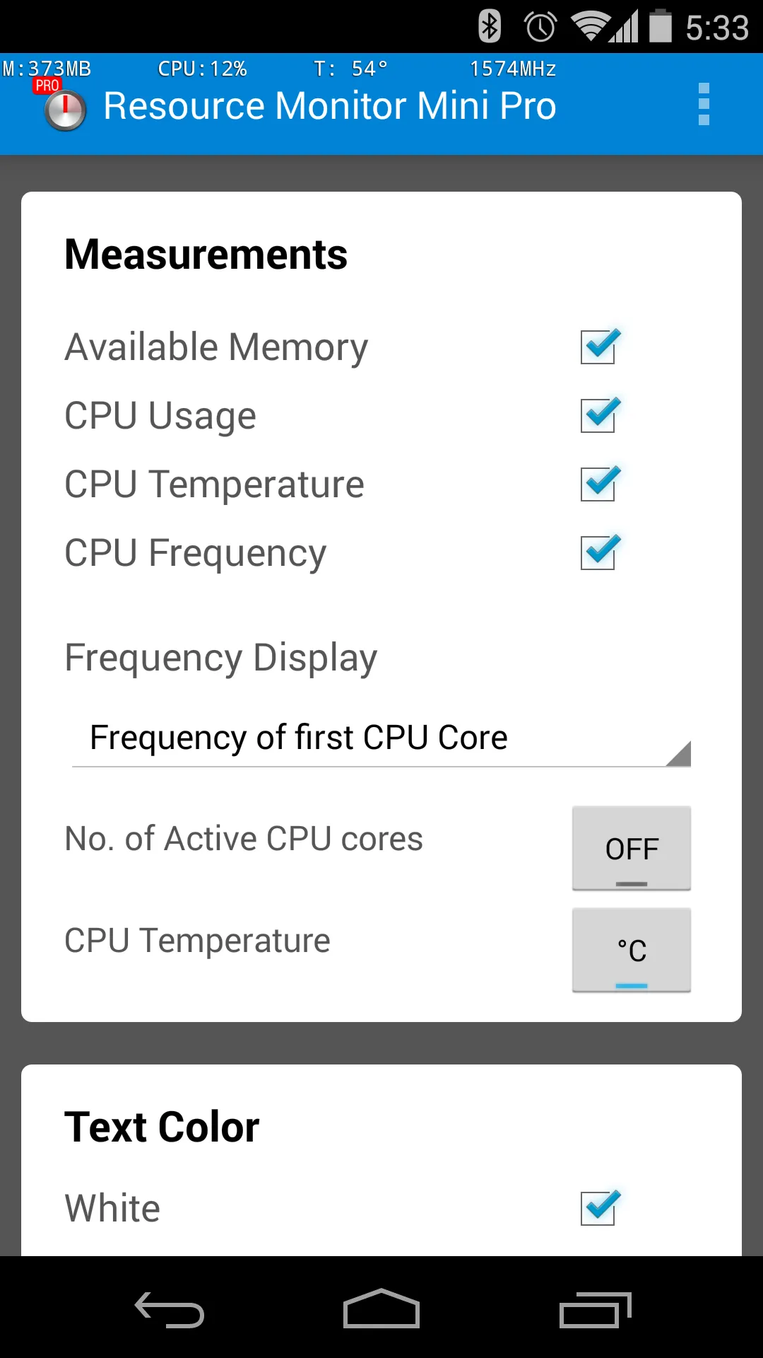 Resource Monitor Mini | Indus Appstore | Screenshot