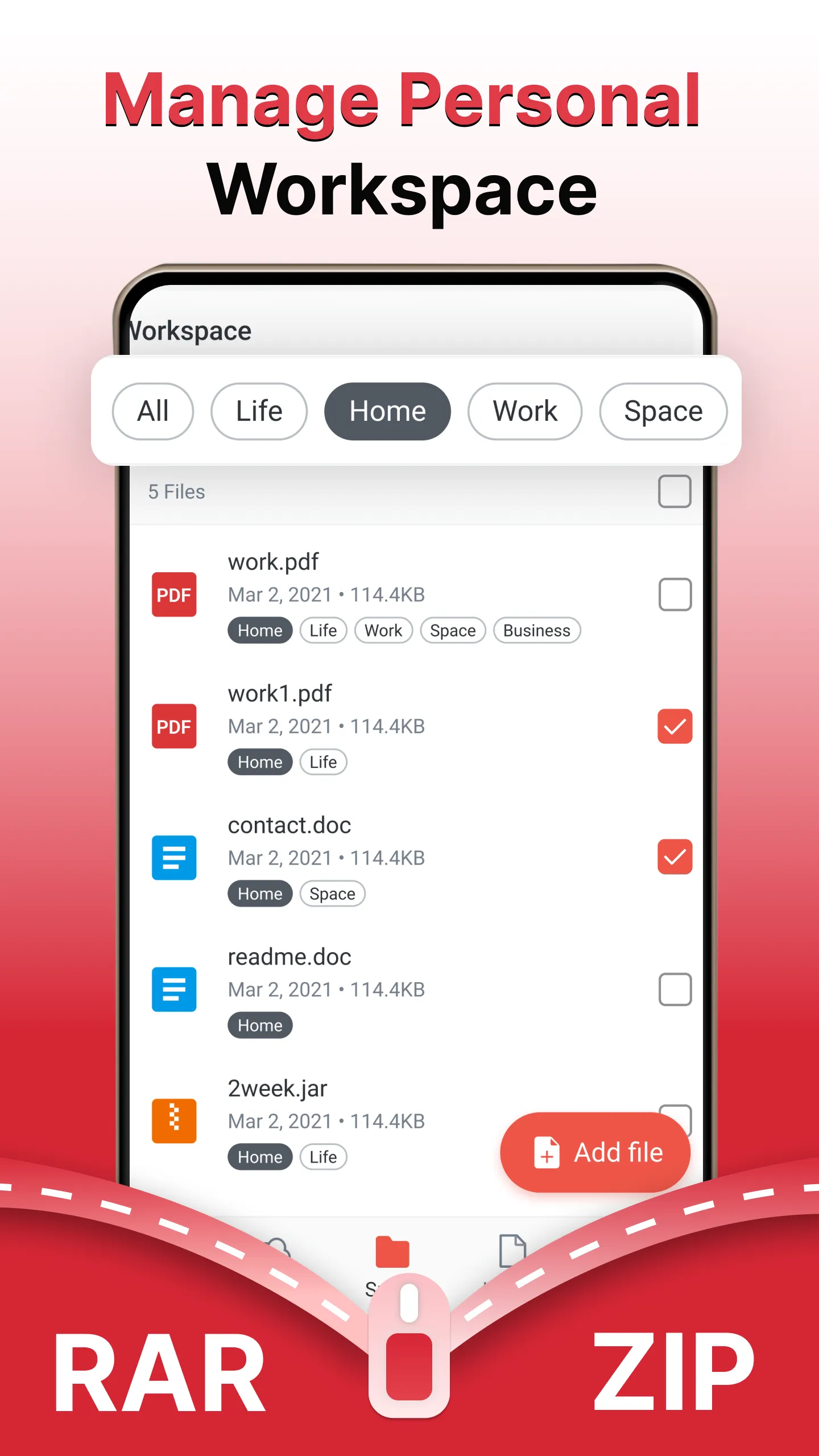 AZIP Lite: ZIP / RAR, Unzip | Indus Appstore | Screenshot