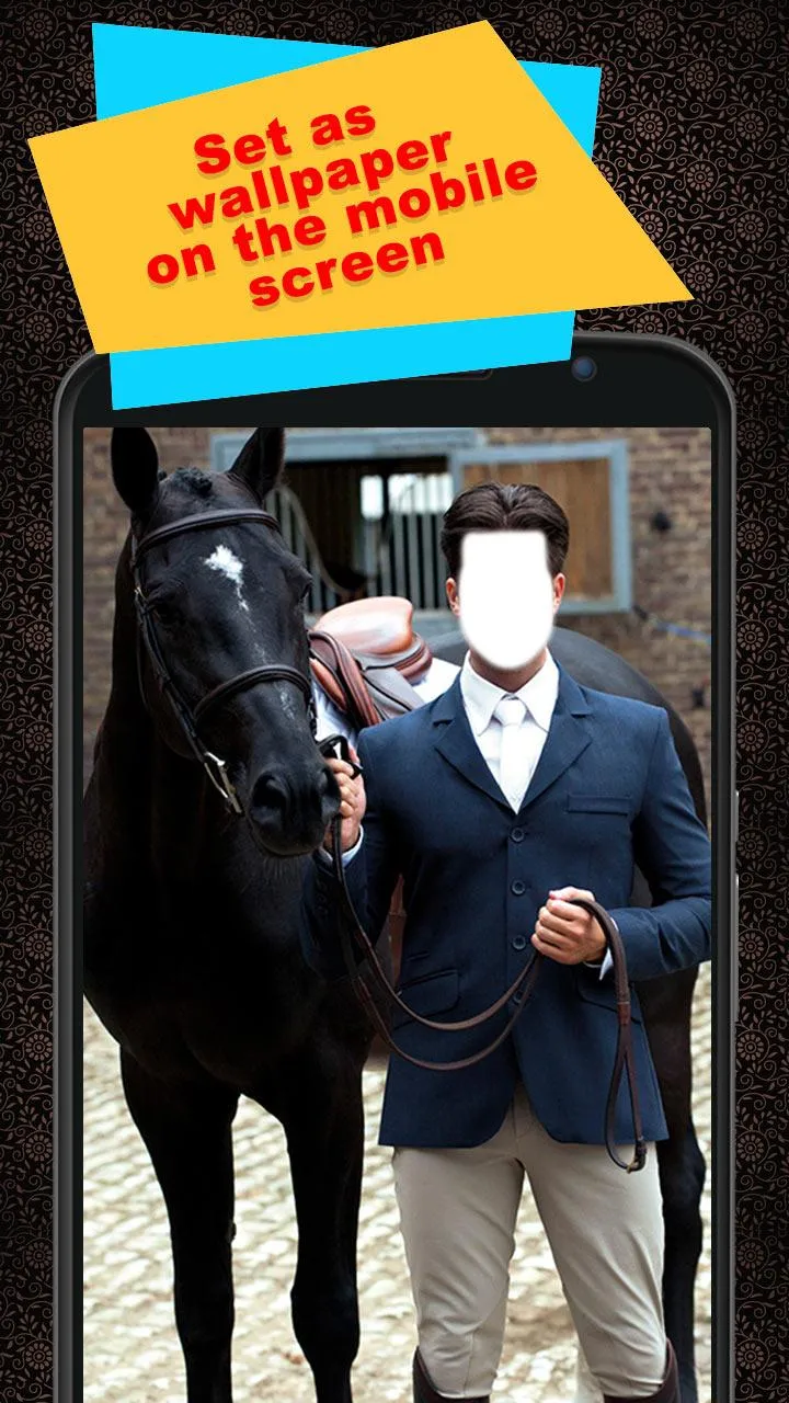 Horse With Man Photo Suit | Indus Appstore | Screenshot