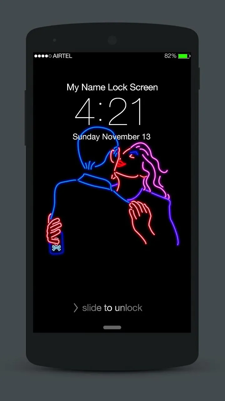 Love Neon Lock Screen | Indus Appstore | Screenshot