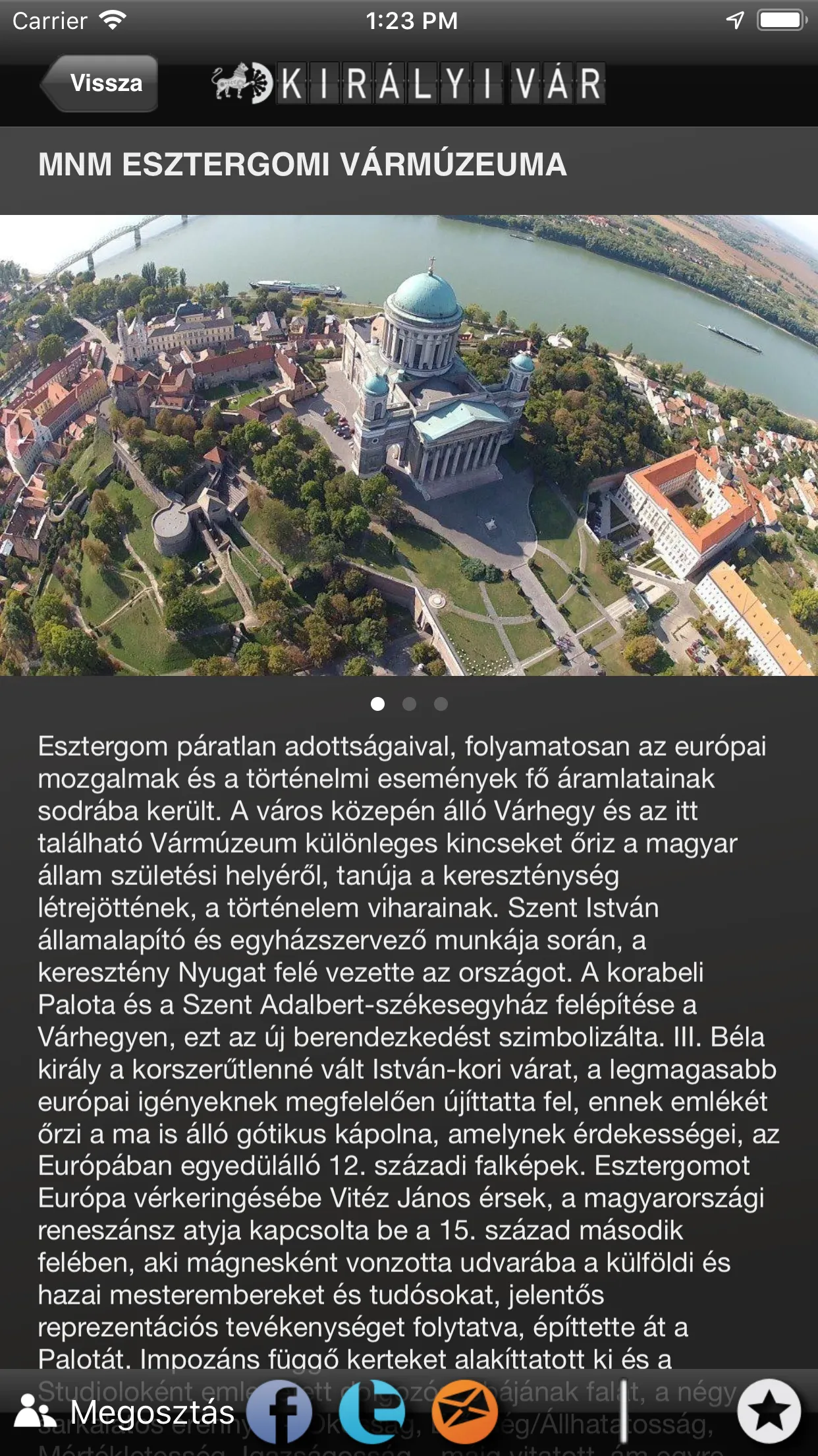 Esztergom Vármúzeum GUIDE@HAND | Indus Appstore | Screenshot