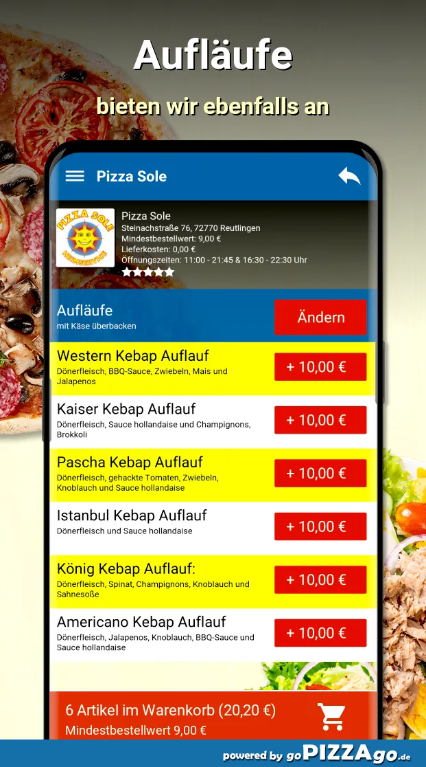 Pizza Sole Reutlingen | Indus Appstore | Screenshot