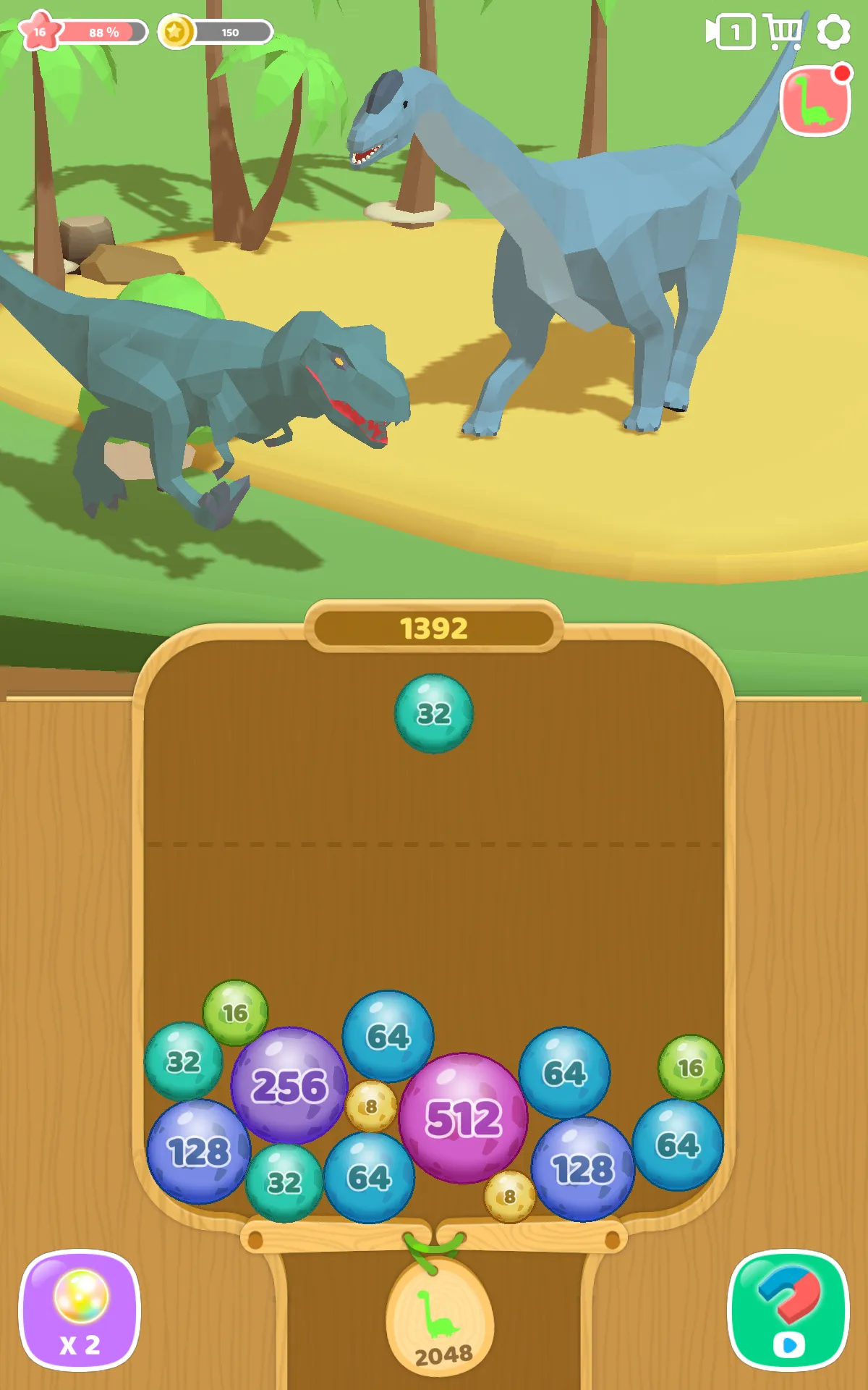 Dino 2048: Jurassic World | Indus Appstore | Screenshot