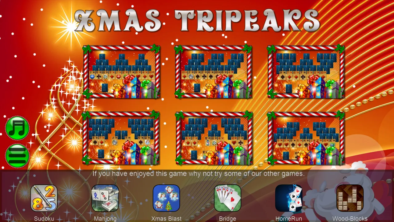 Xmas TriPeaks, card solitaire | Indus Appstore | Screenshot