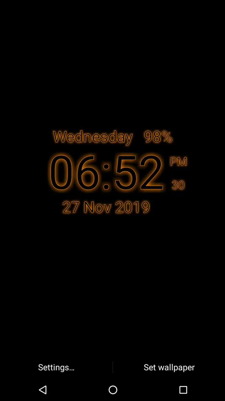 Digital Clock Live Wallpaper | Indus Appstore | Screenshot