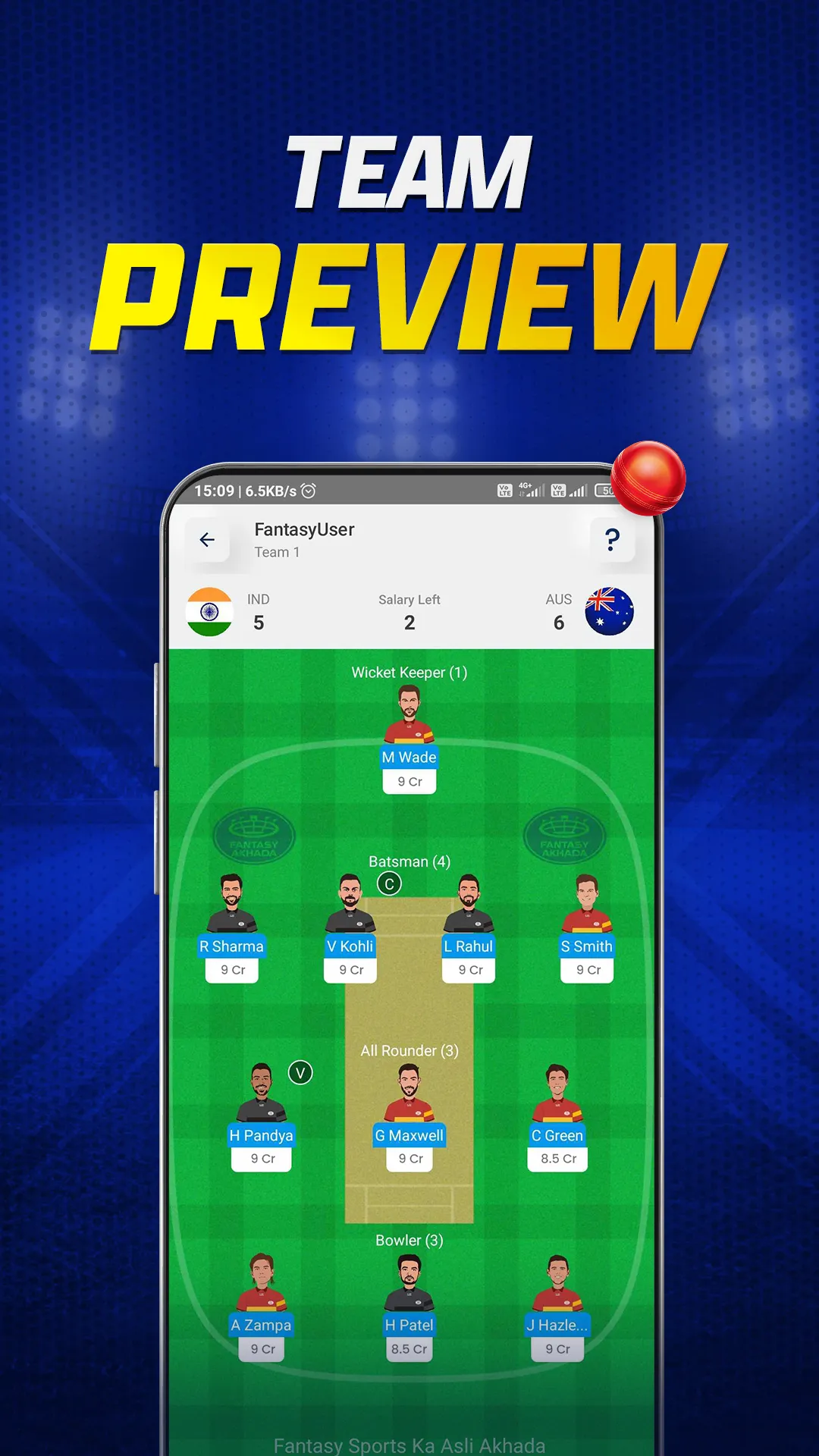 Fantasy Akhada Fantasy Cricket | Indus Appstore | Screenshot
