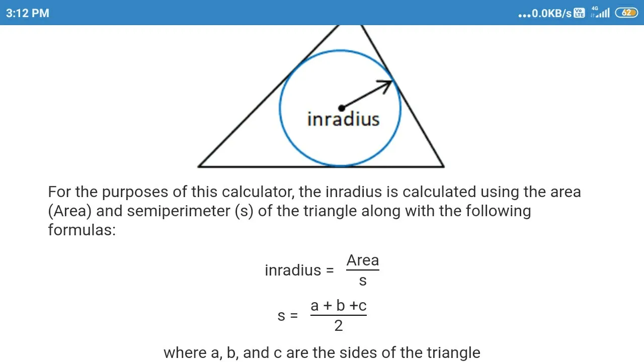 TRIANGLE CALCULATOR | Indus Appstore | Screenshot