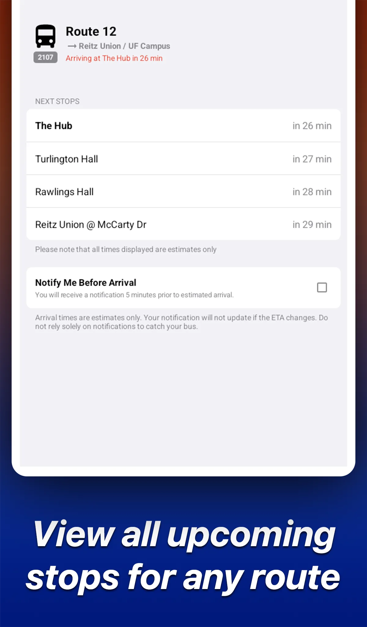 NaviGator for Gainesville RTS | Indus Appstore | Screenshot