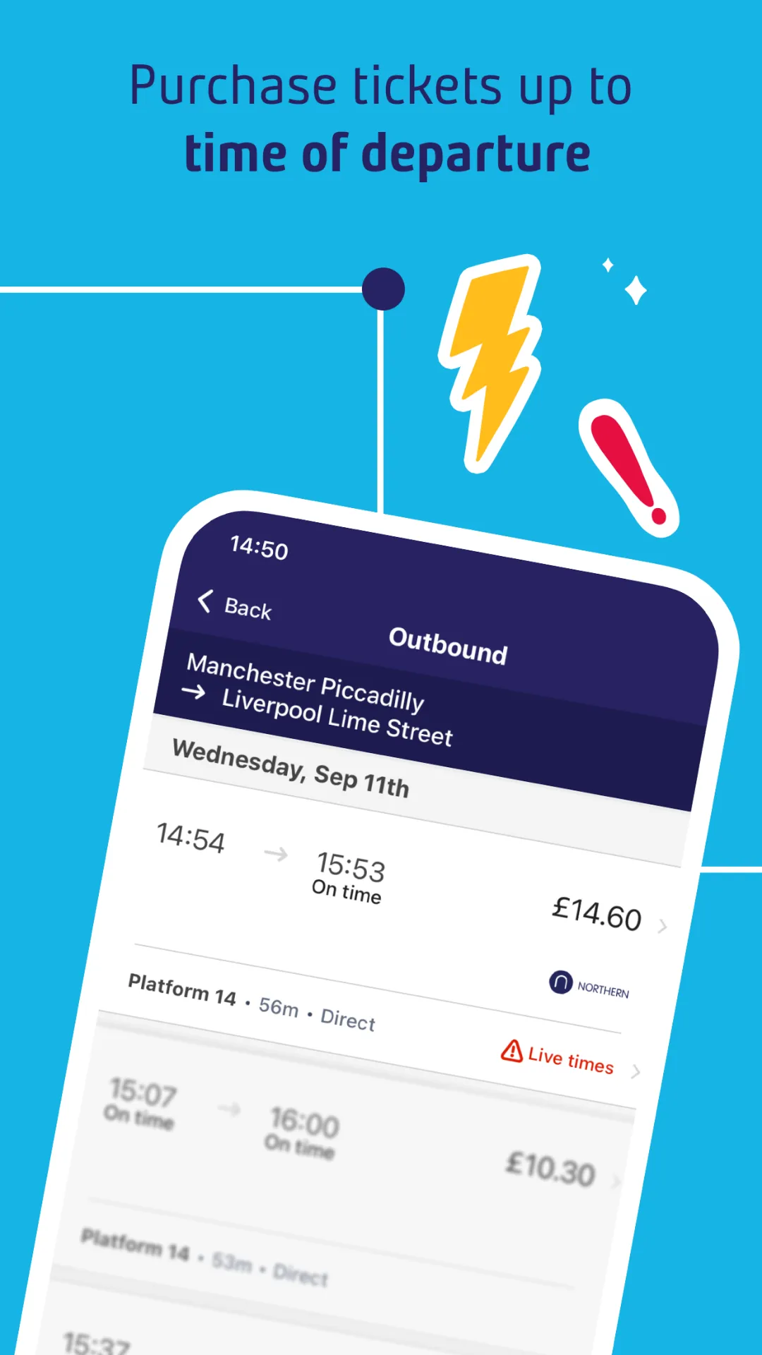 Northern train tickets & times | Indus Appstore | Screenshot