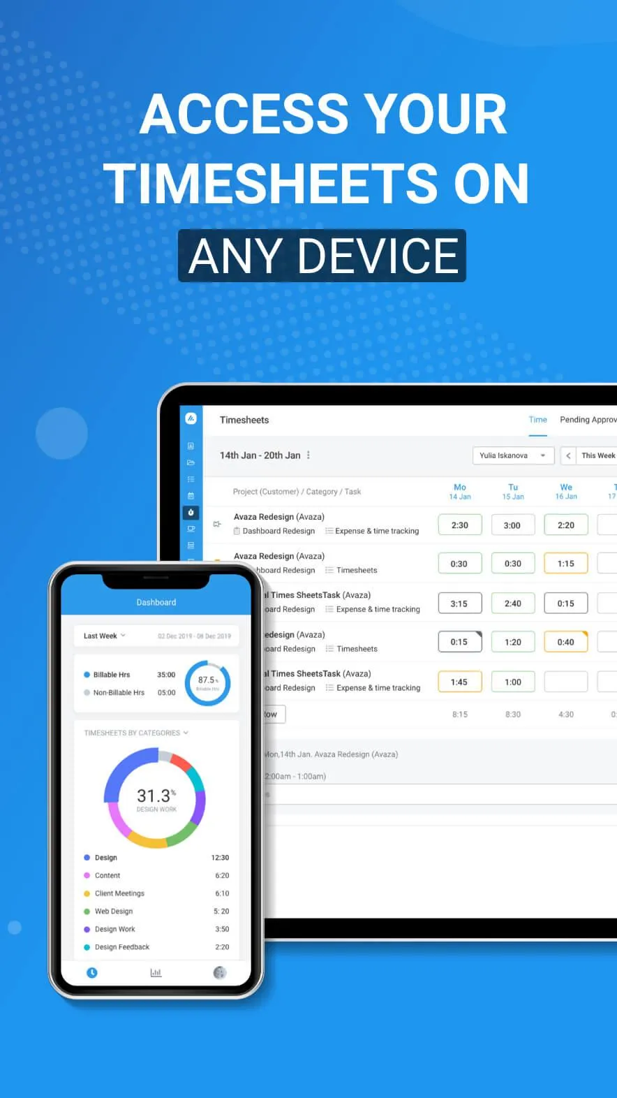 Avaza Timesheets | Indus Appstore | Screenshot