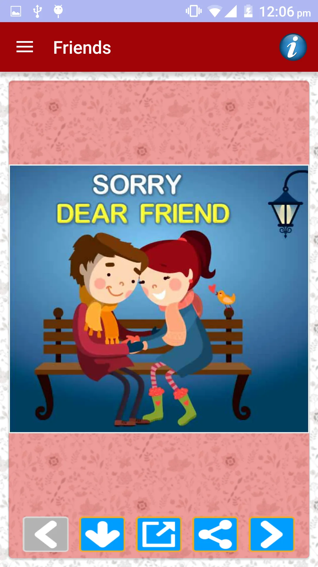 Sorry Cards & Picture Messages | Indus Appstore | Screenshot