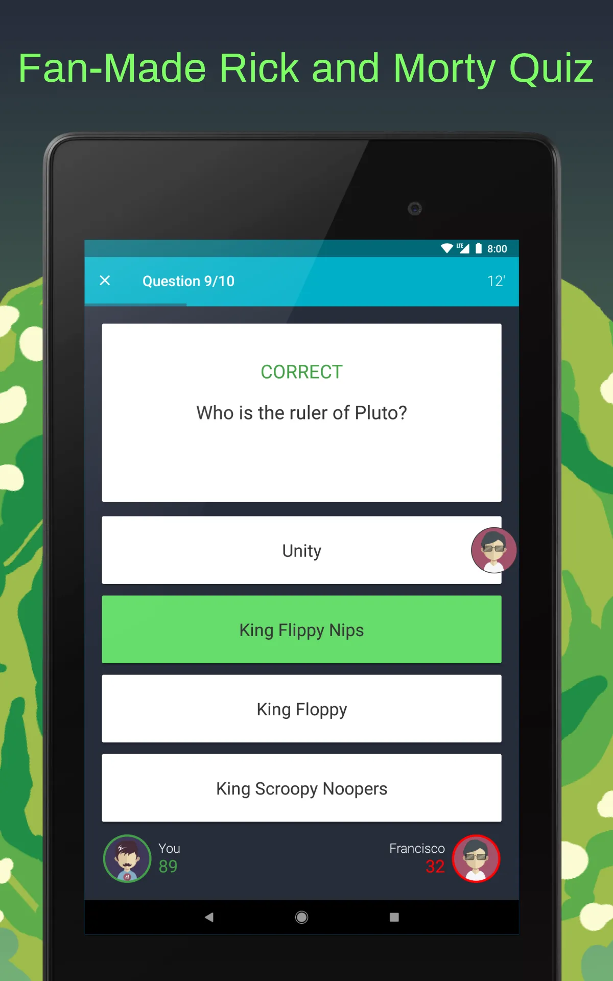 Fan Quiz for Rick and Morty | Indus Appstore | Screenshot