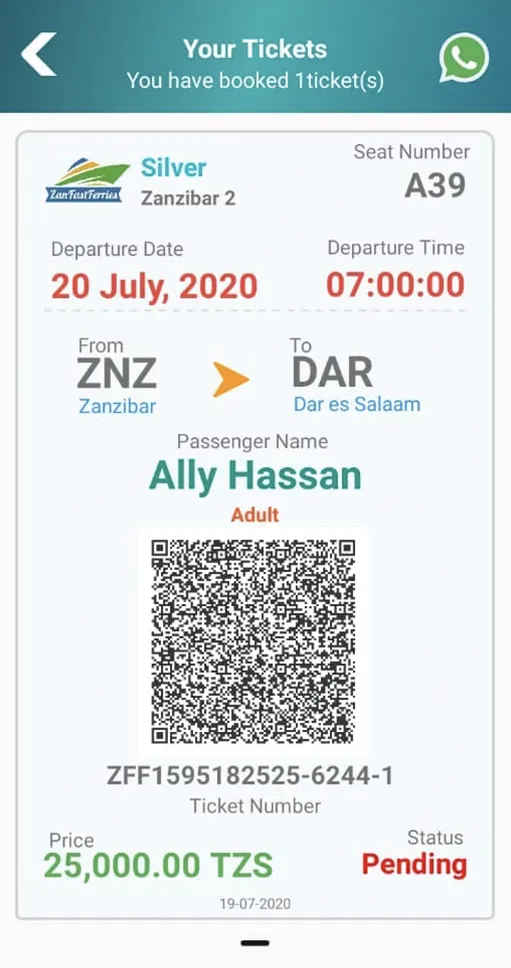 Zan Fast Ferries | Indus Appstore | Screenshot