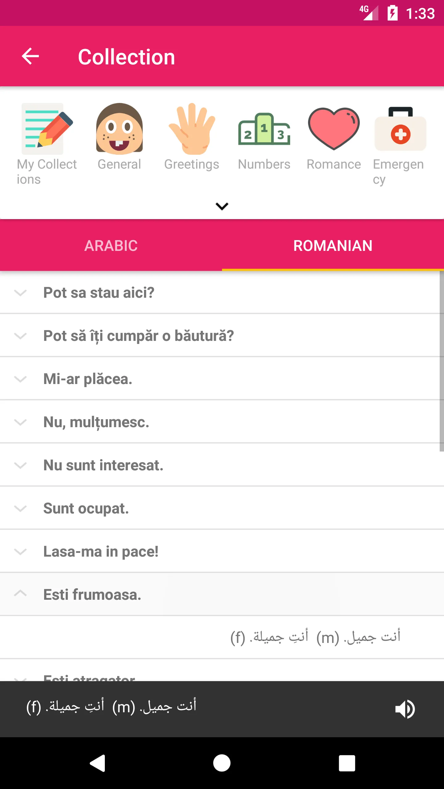 Arabic Romanian Dictionary | Indus Appstore | Screenshot