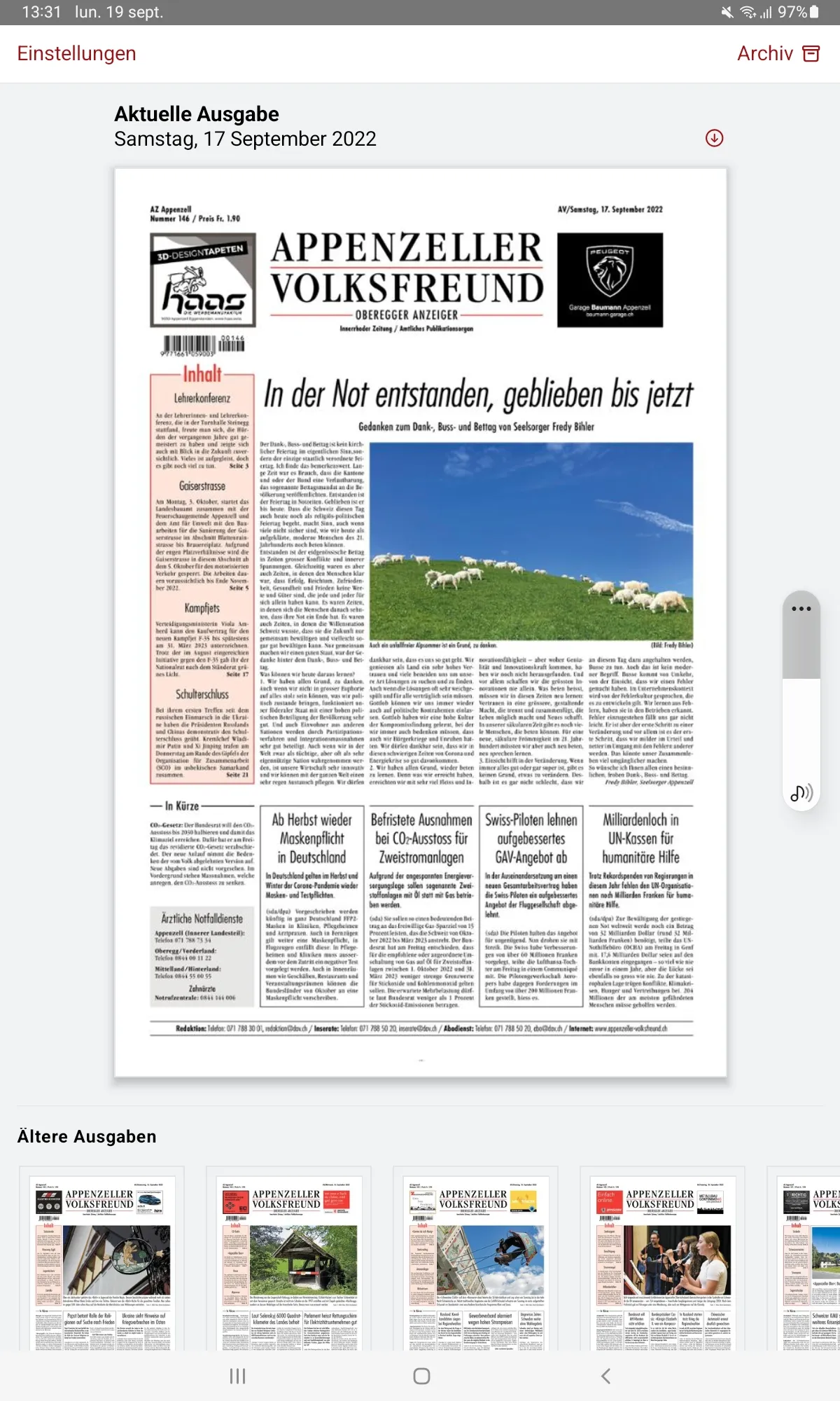 Appenzeller Volksfreund | Indus Appstore | Screenshot