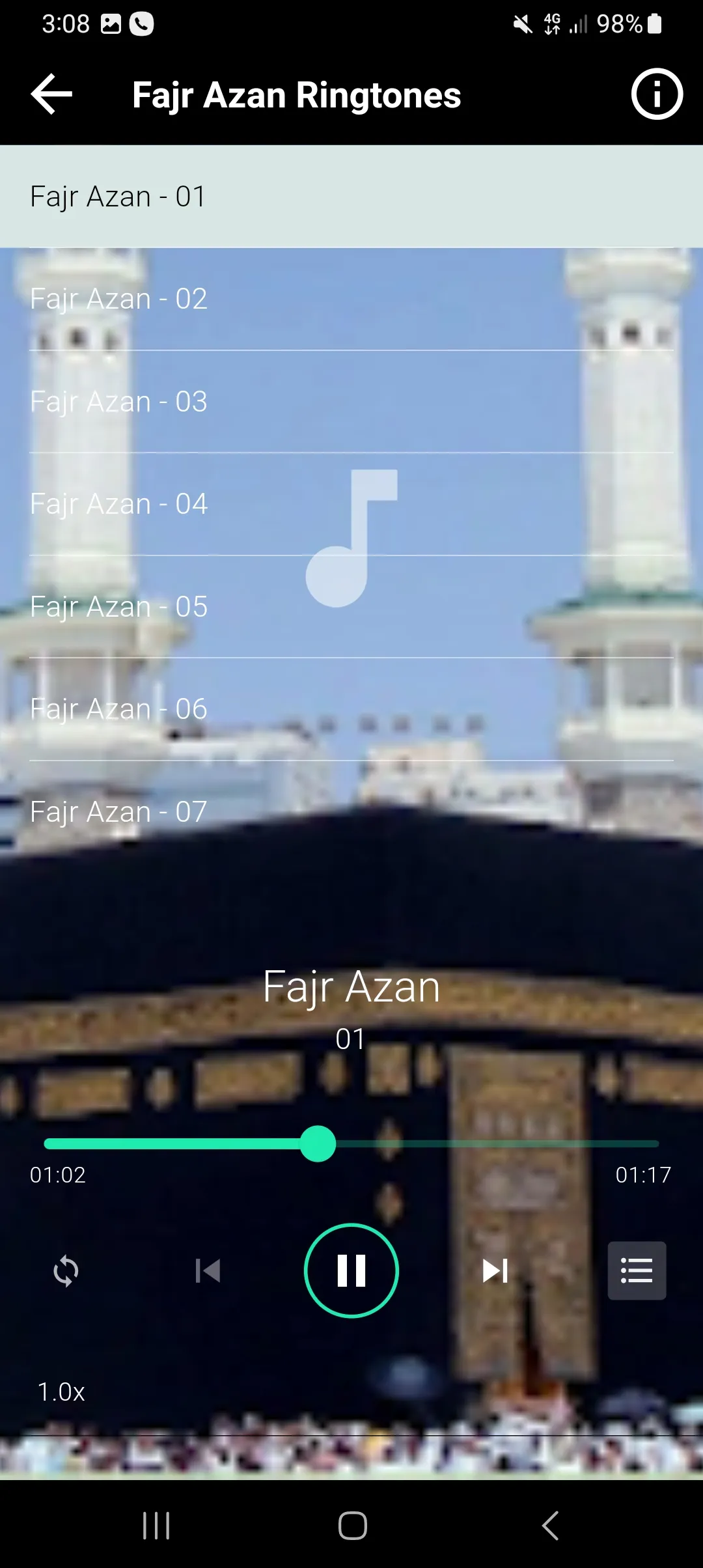 Fajr Azan MP3 tones | Indus Appstore | Screenshot