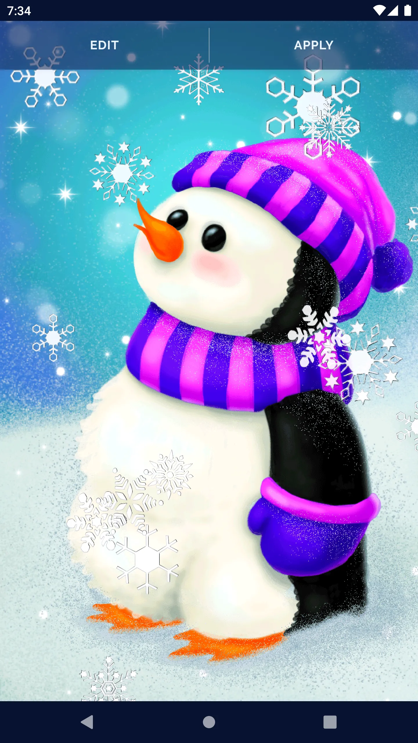 Winter Penguin Live Wallpaper | Indus Appstore | Screenshot