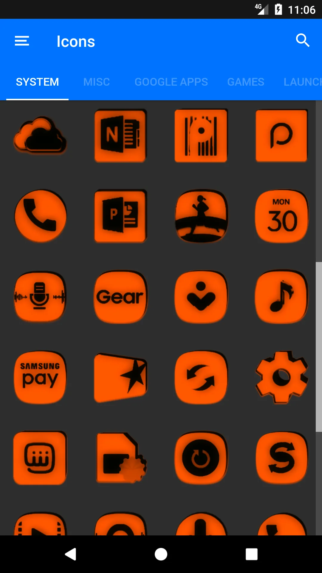 Orange and Black Icon Pack | Indus Appstore | Screenshot