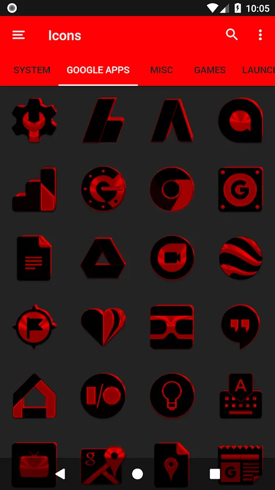 Black and Red Icon Pack | Indus Appstore | Screenshot