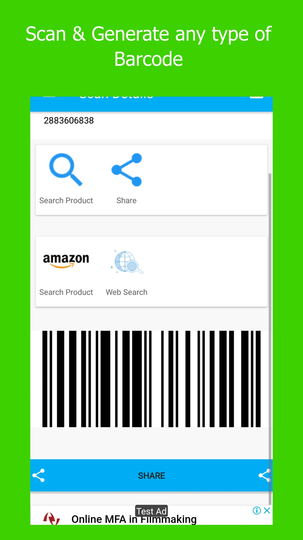 PDF417 Barcode & QR Scanner | Indus Appstore | Screenshot