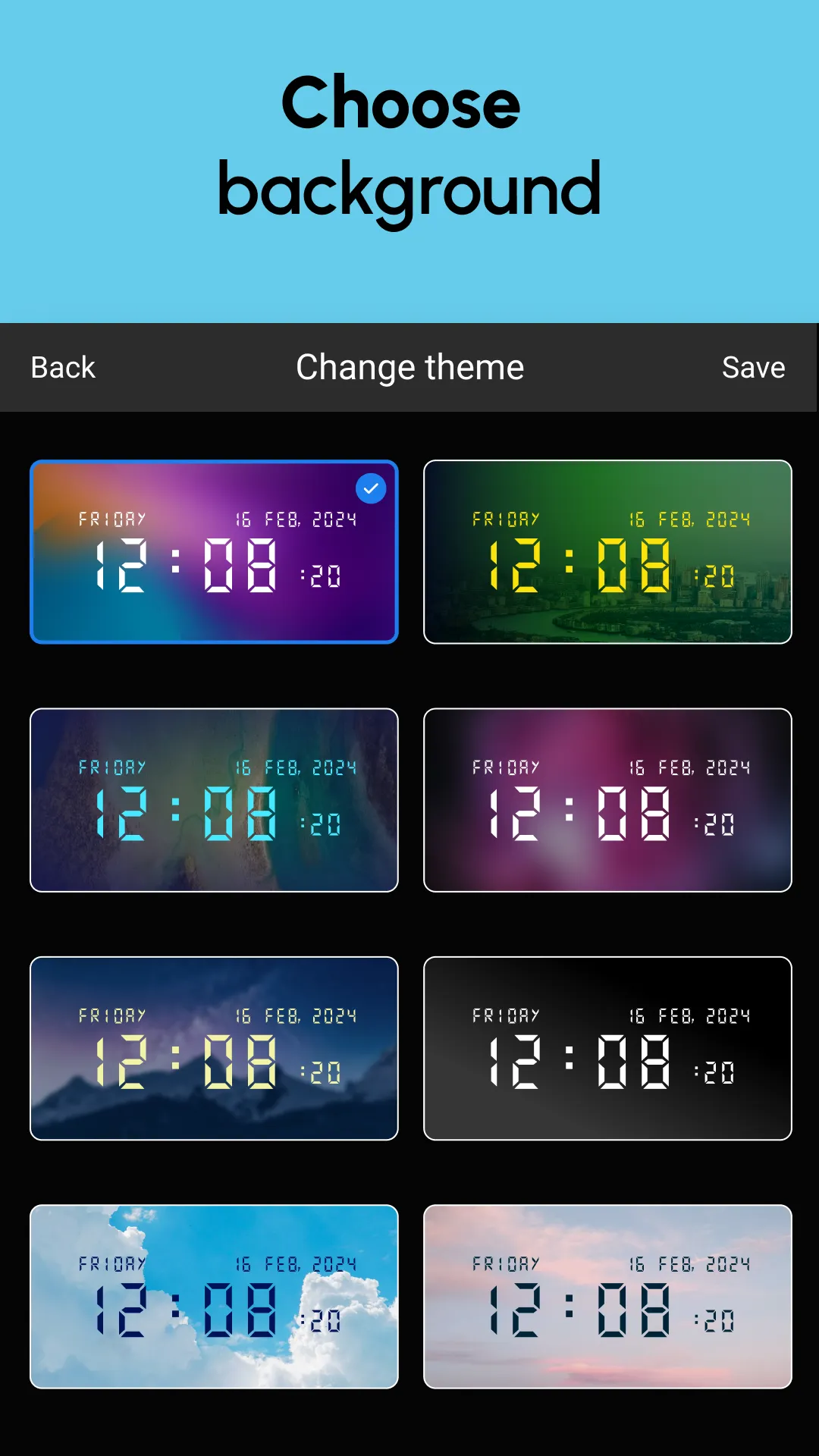Big Clock Display: Digital | Indus Appstore | Screenshot
