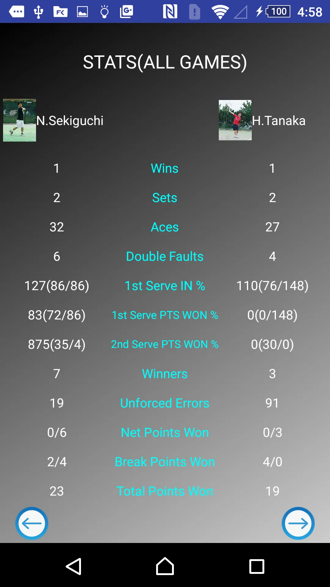 Tennis Score & Card | Indus Appstore | Screenshot