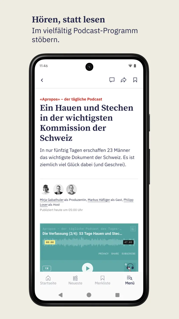 Basler Zeitung Nachrichten | Indus Appstore | Screenshot