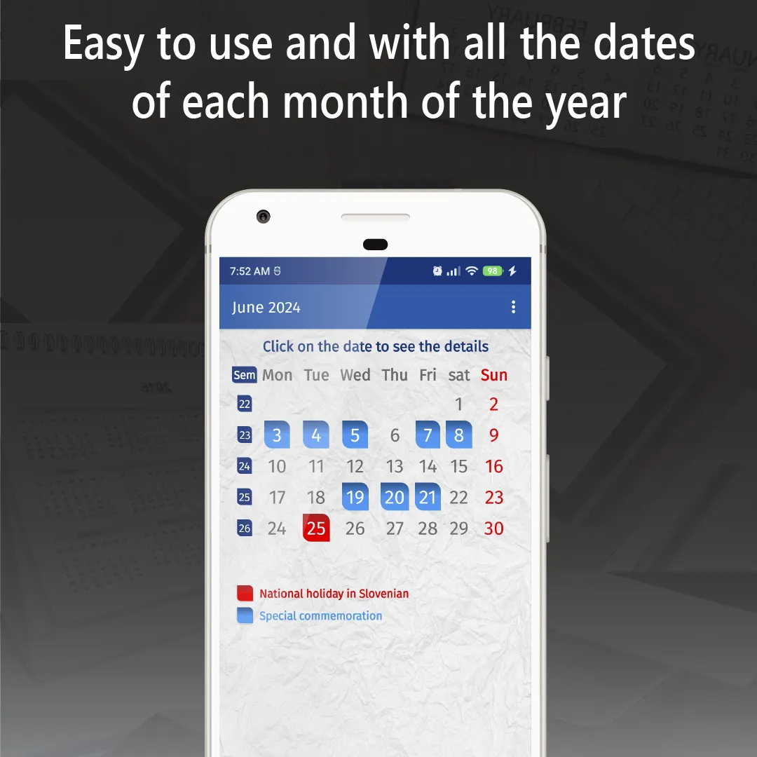 slovenia calendar 2024 | Indus Appstore | Screenshot