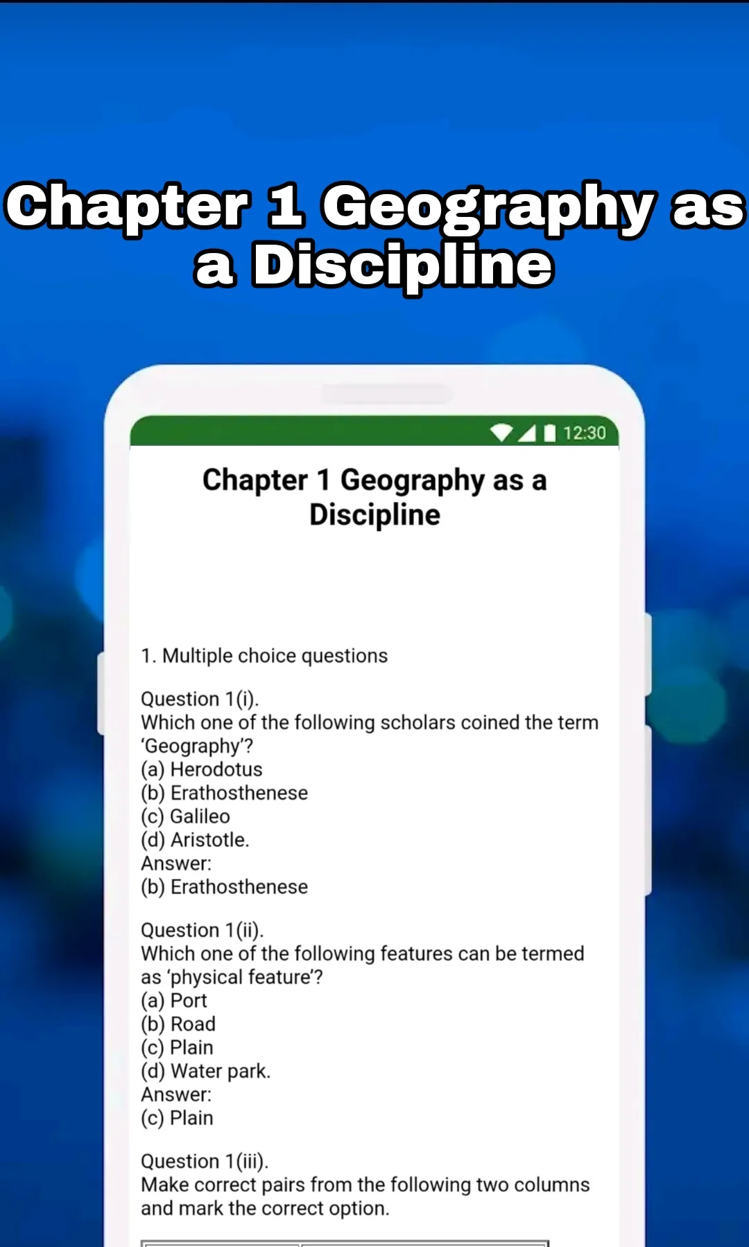 Class 11 Geography Notes & MCQ | Indus Appstore | Screenshot