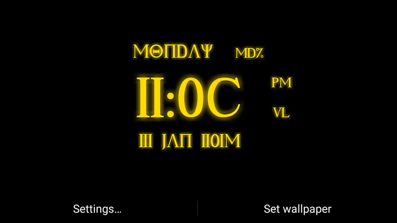 Roman Digital Clock Lwp | Indus Appstore | Screenshot