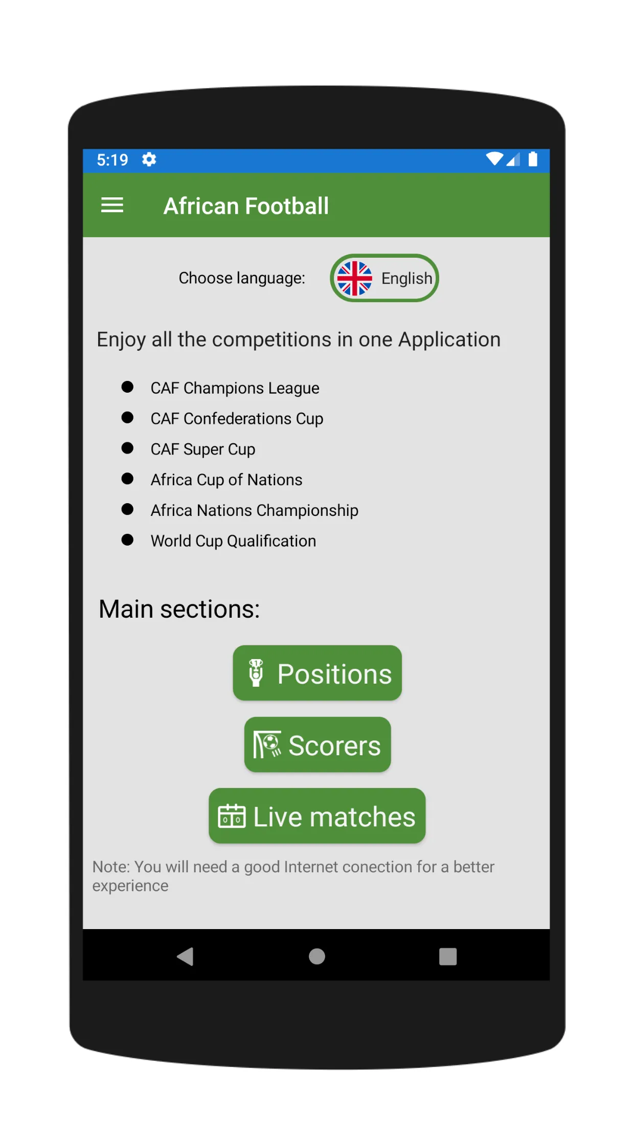 African Football Live | Indus Appstore | Screenshot