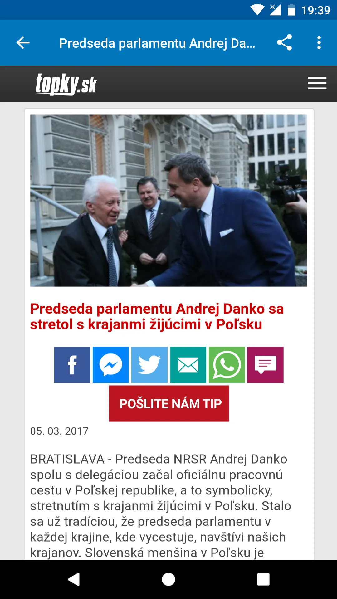 Slovakia News (Správy) | Indus Appstore | Screenshot