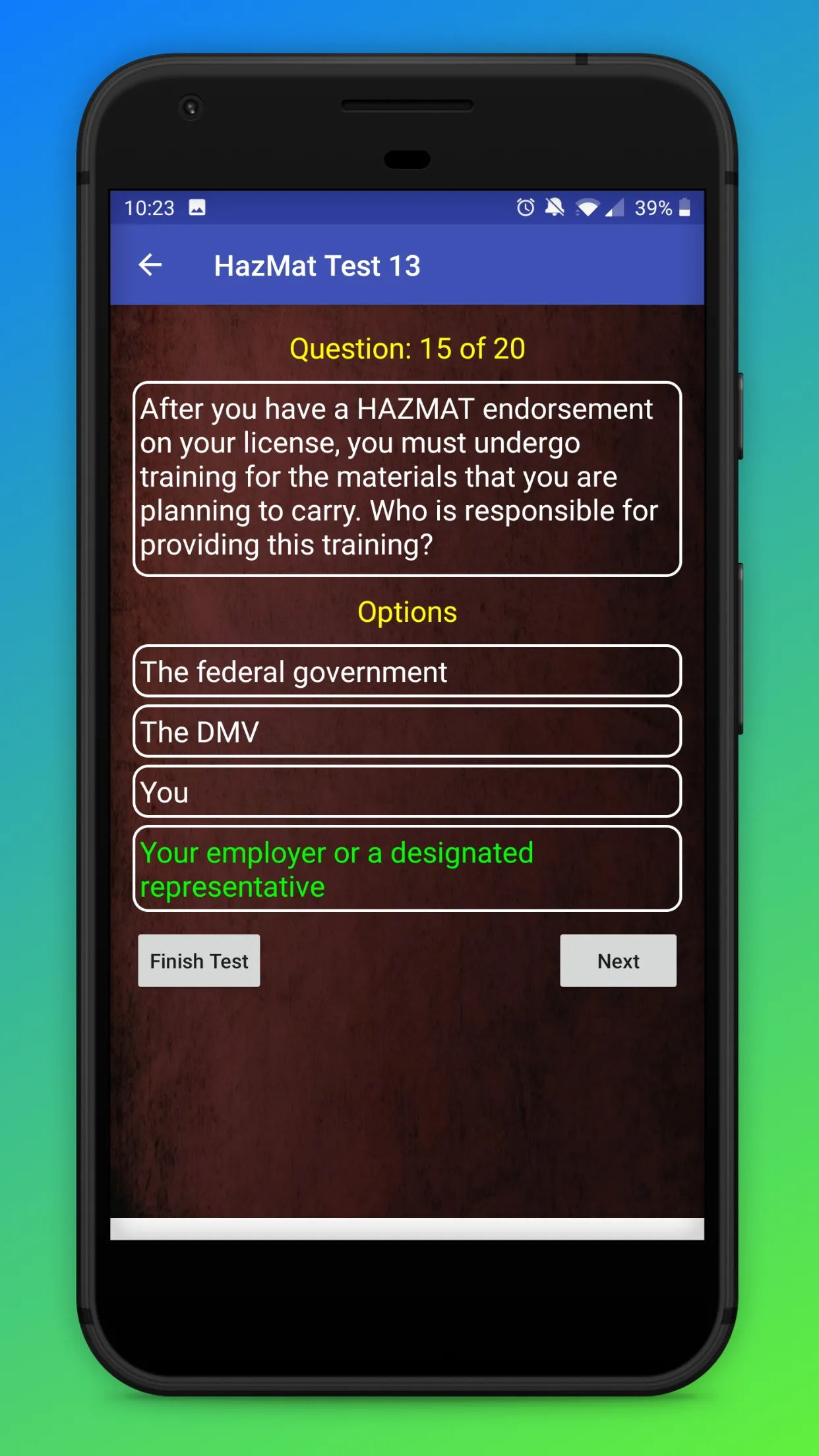 HazMat Test | Indus Appstore | Screenshot