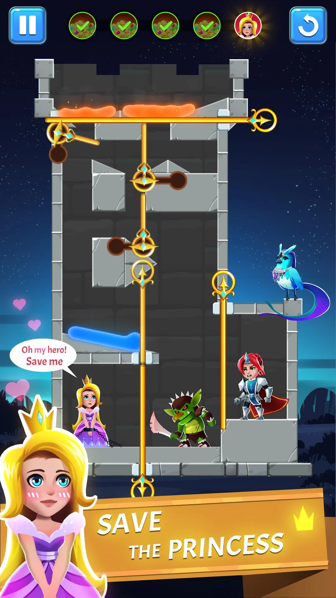 Hero Rescue - Pin Puzzle - Pul | Indus Appstore | Screenshot