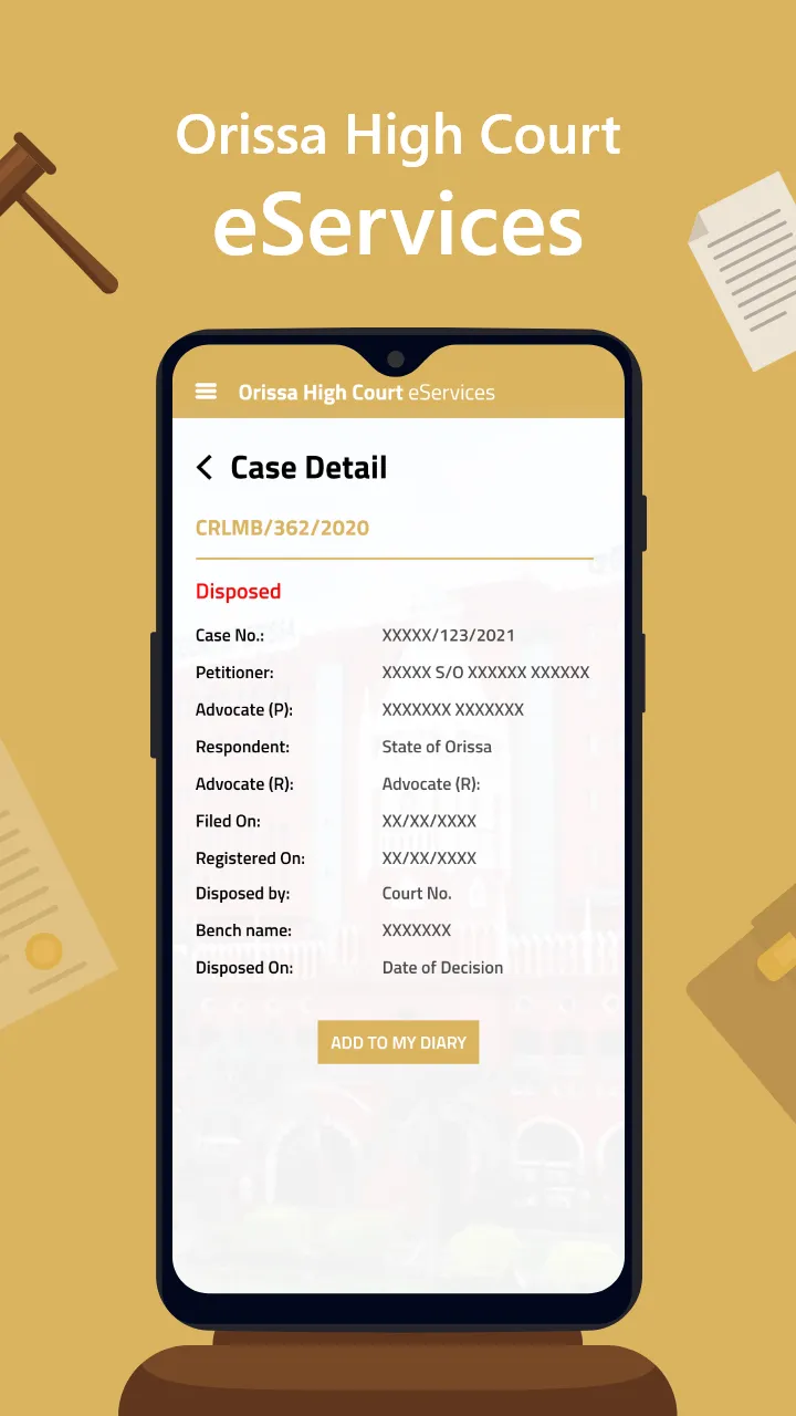 High Court of Orissa eServices | Indus Appstore | Screenshot