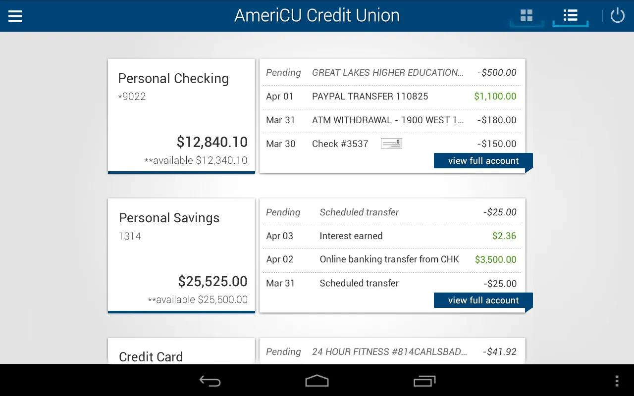 AmeriCU Credit Union | Indus Appstore | Screenshot