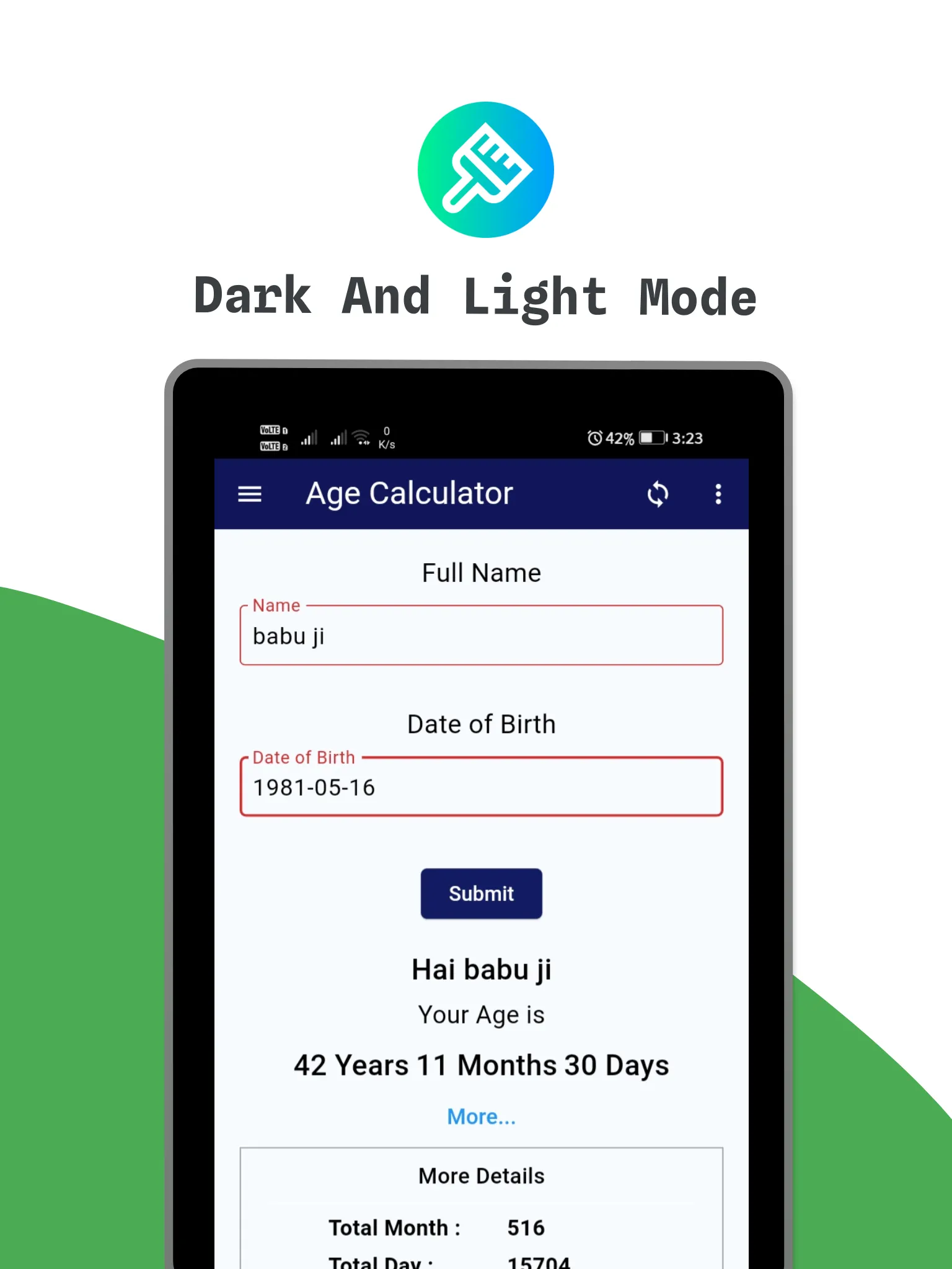 My Age Calculator | Indus Appstore | Screenshot