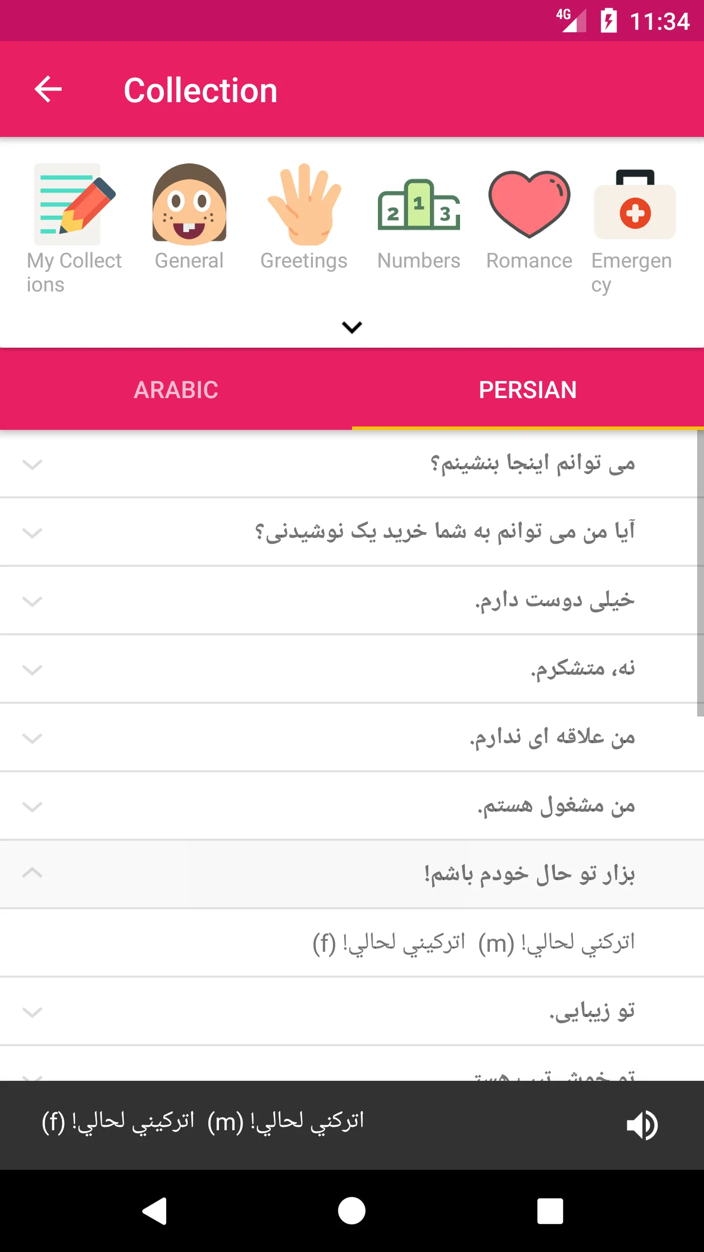 Arabic Persian Dictionary | Indus Appstore | Screenshot