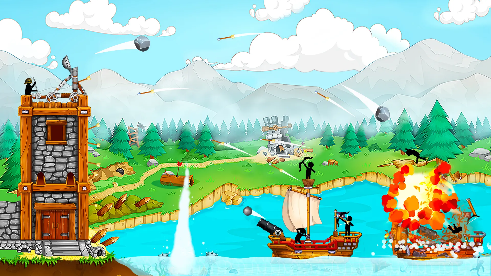 The Catapult: Stickman Pirates | Indus Appstore | Screenshot