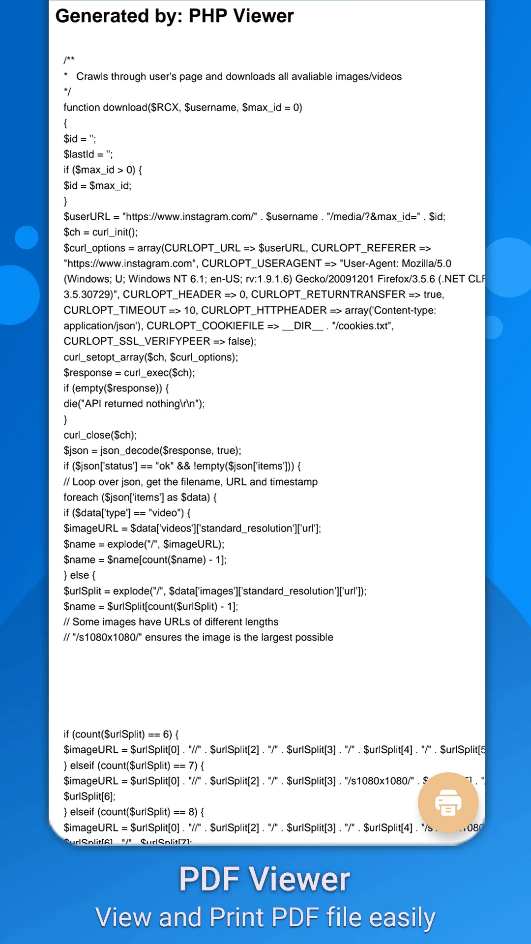 PHP Viewer: PHP to PDF | Indus Appstore | Screenshot