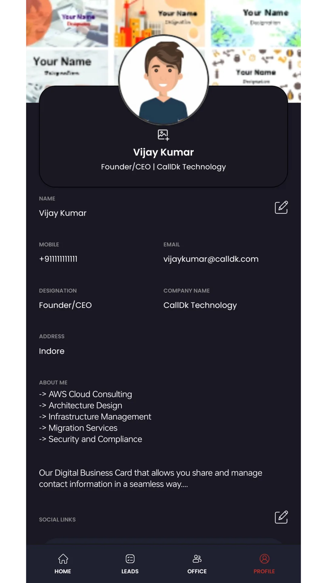 DJCards -Digital Business Card | Indus Appstore | Screenshot