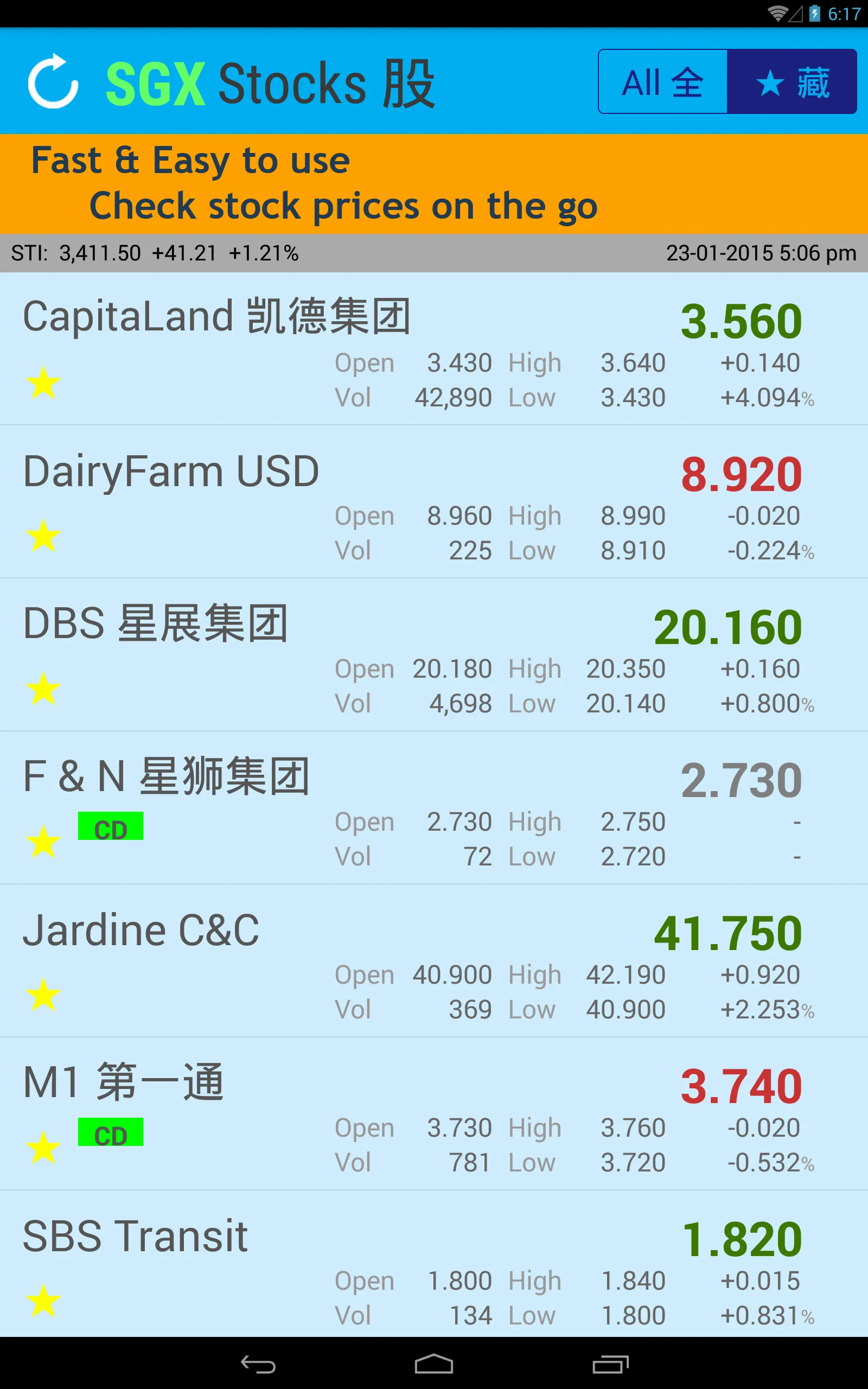 SGX Stocks 股 | Indus Appstore | Screenshot