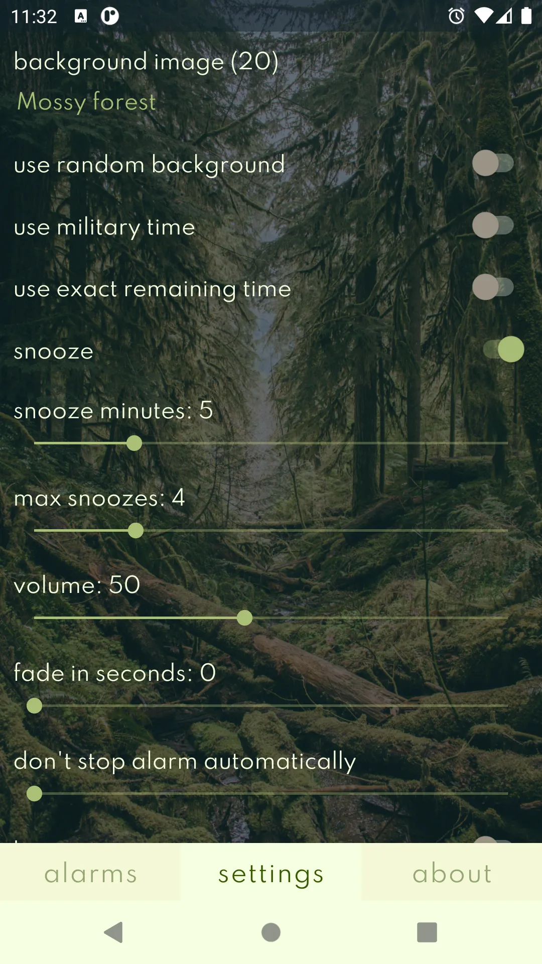 Nature sounds alarm clock | Indus Appstore | Screenshot