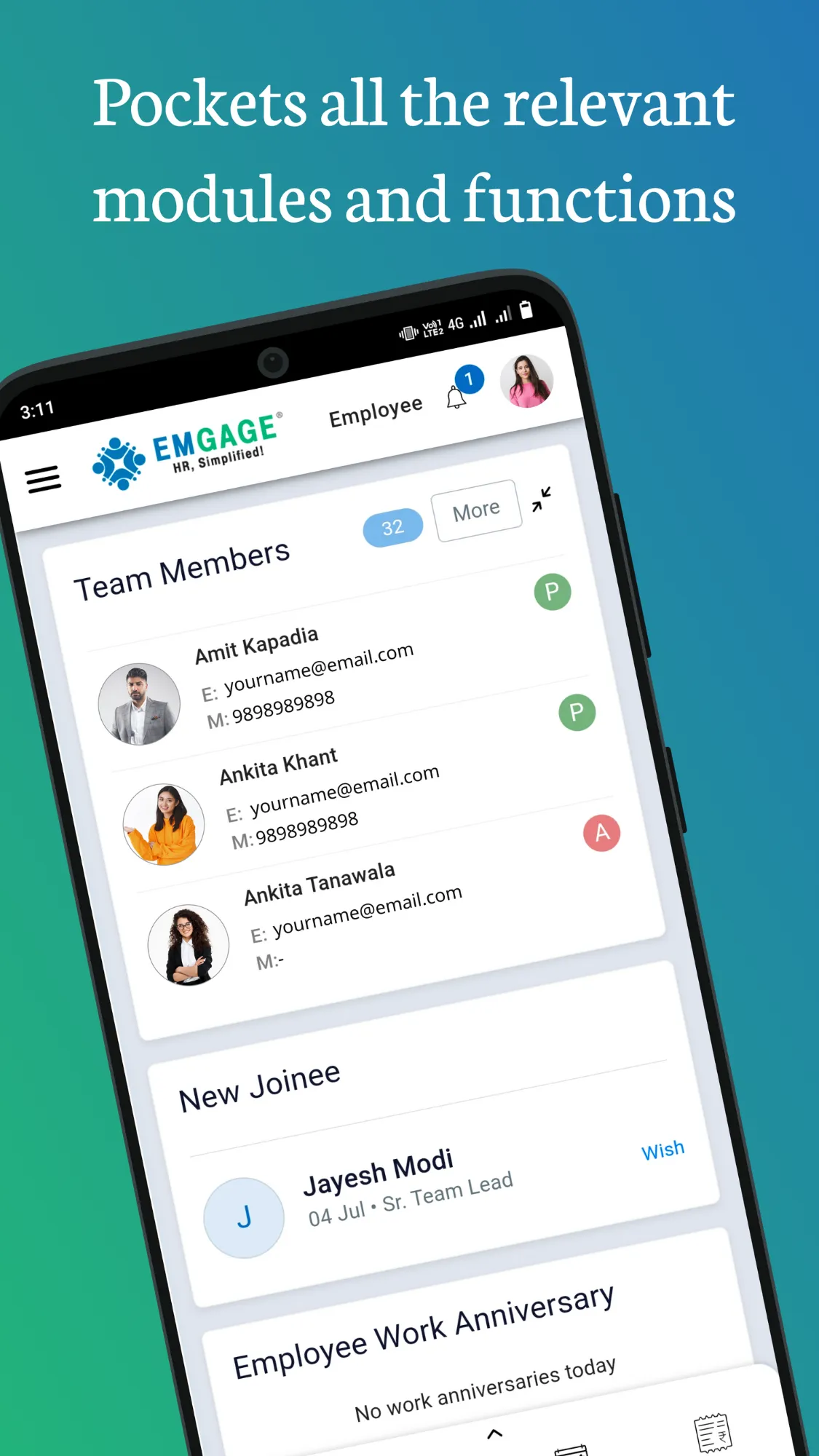 Emgage HRMS | Indus Appstore | Screenshot