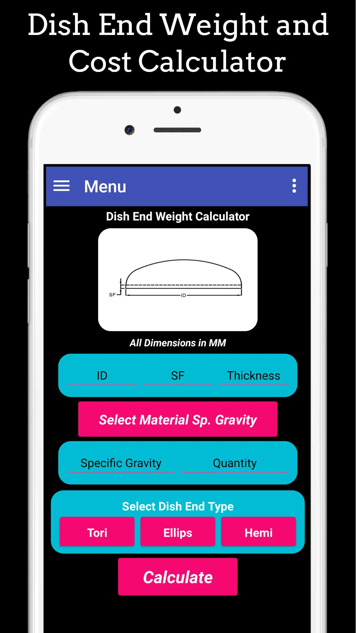 Fabrication Weight & Cost Calc | Indus Appstore | Screenshot