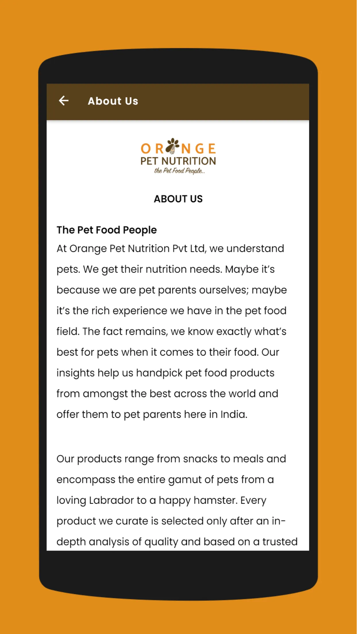 Orange Pet | Indus Appstore | Screenshot