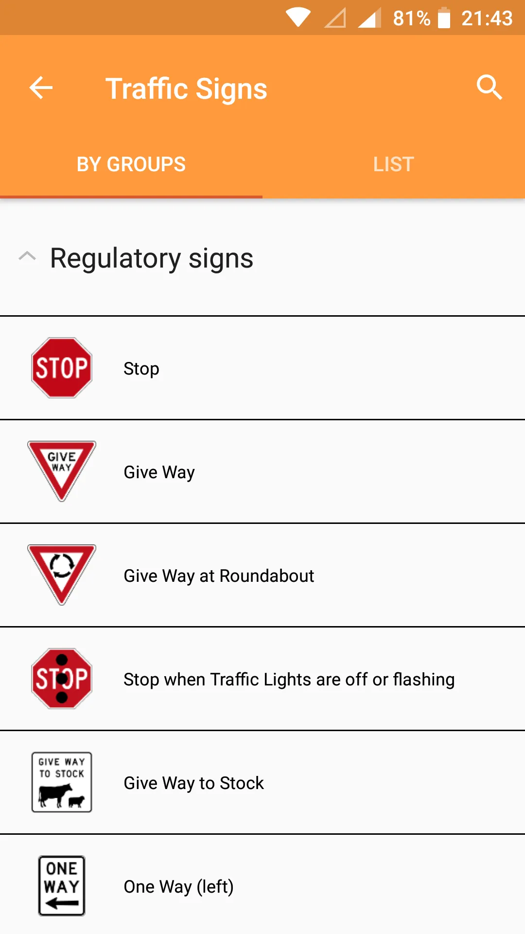 Australia Road (Traffic) Signs | Indus Appstore | Screenshot