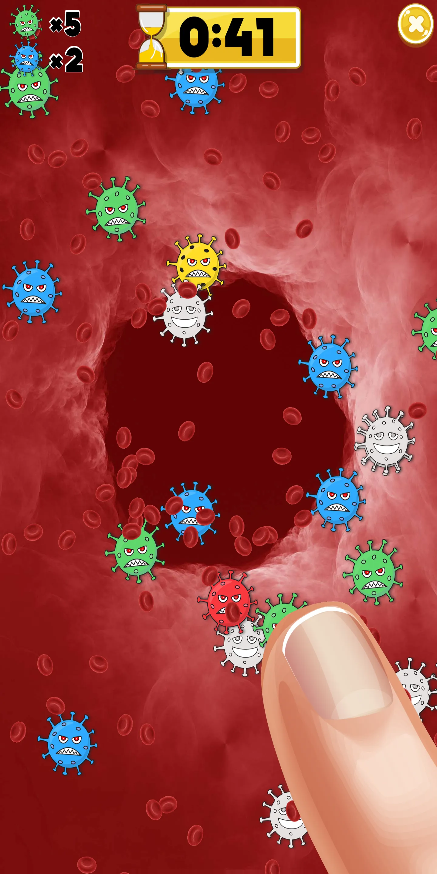 Virus Crush: Finger Tap Game | Indus Appstore | Screenshot