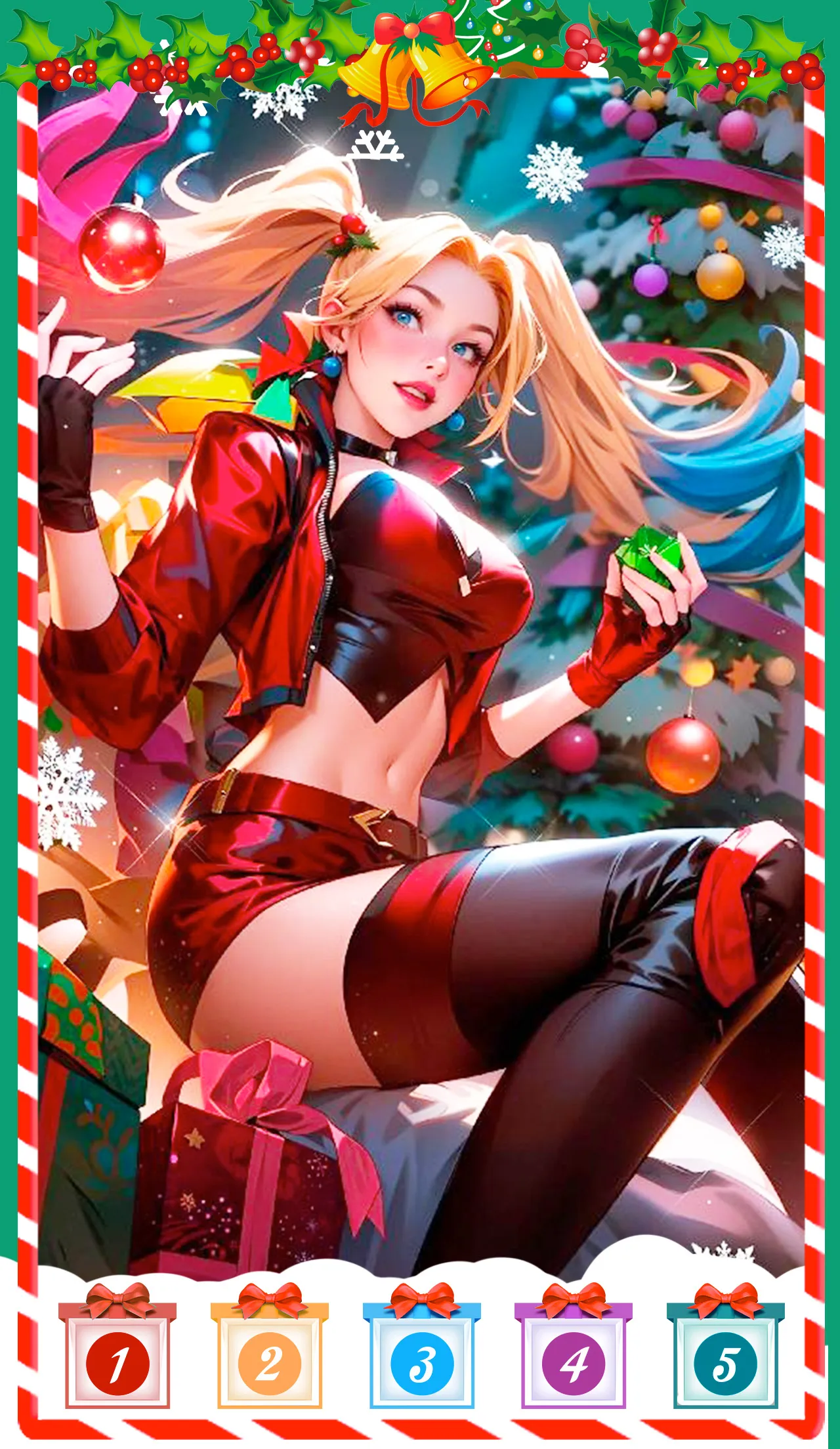 Christmas girl color by number | Indus Appstore | Screenshot